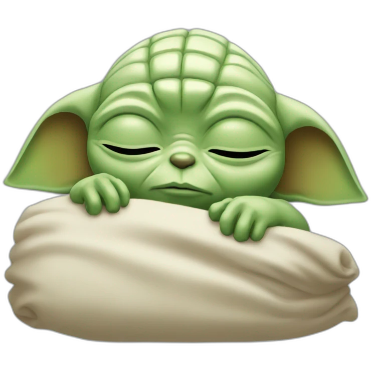 Bayby yoda sleeping emoji