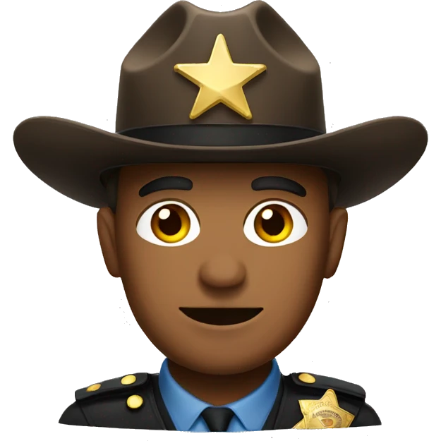sheriff wearing campaign hat  emoji