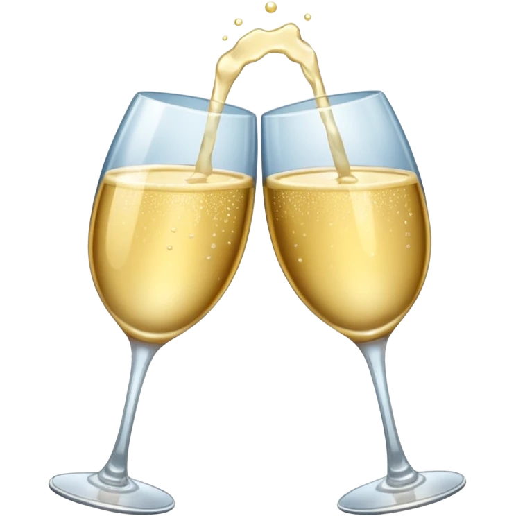 Champagne glasses clinking together emoji