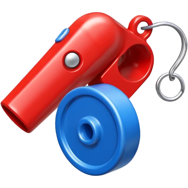 whistle nfl blue (#00A3E0) and red (#F9423A) emoji