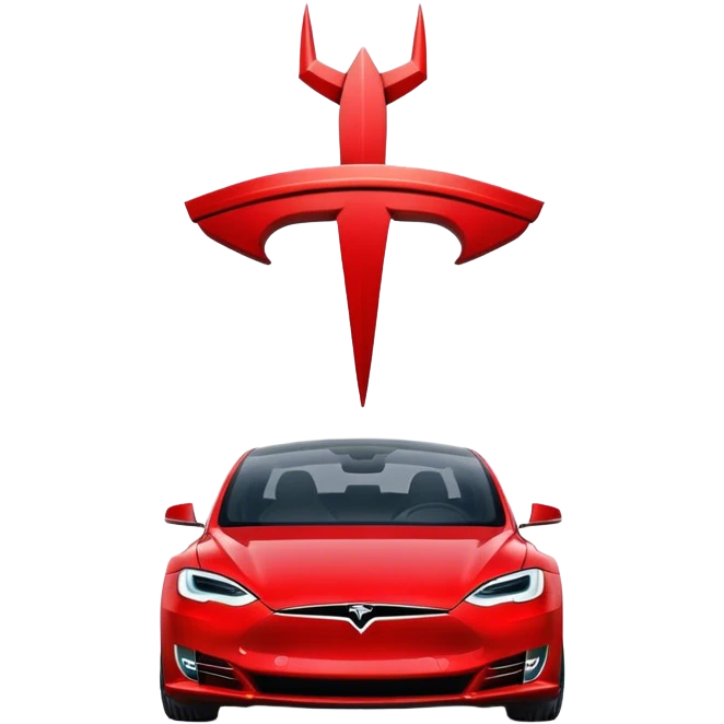 red tesla emoji