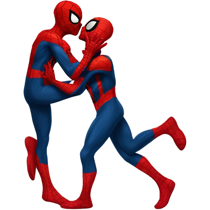 Spider-Man kissing Spider-Man emoji