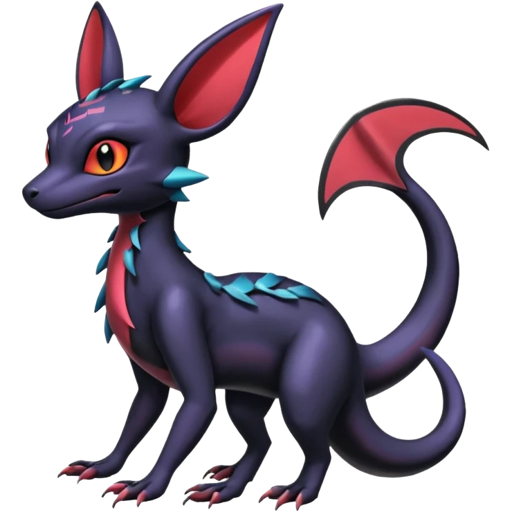 Shiny Salandit-Umbreon-Gabite-Noivern-Noibat-Hybrid (Full body) emoji