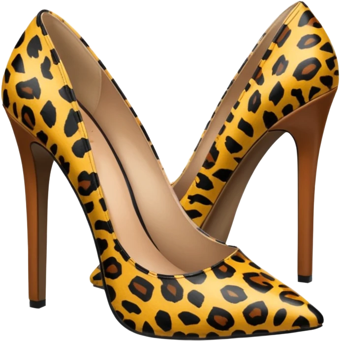 Womens animal print pair of pumps emoji