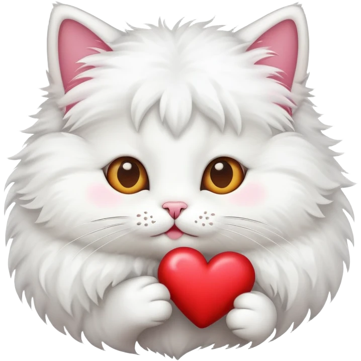 Кошечка с сердечком emoji