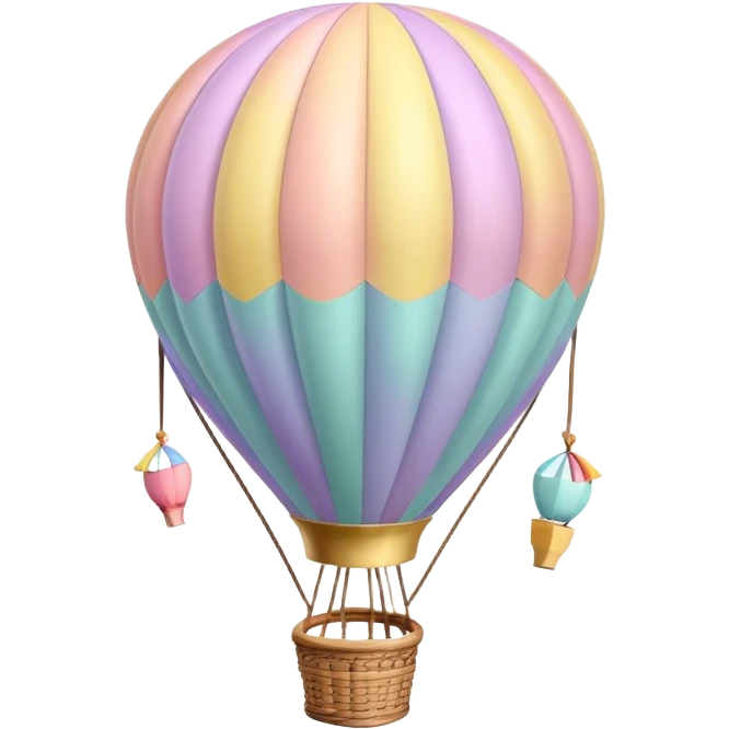 pastel hot air balloon  emoji