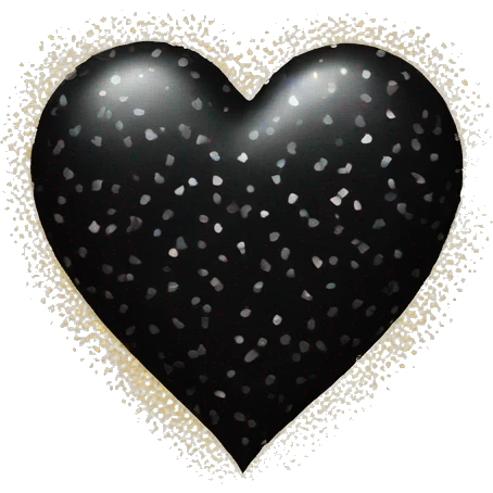 Black heart with sparkle emoji