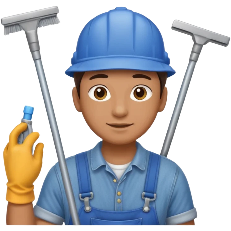 window cleaner without hat emoji