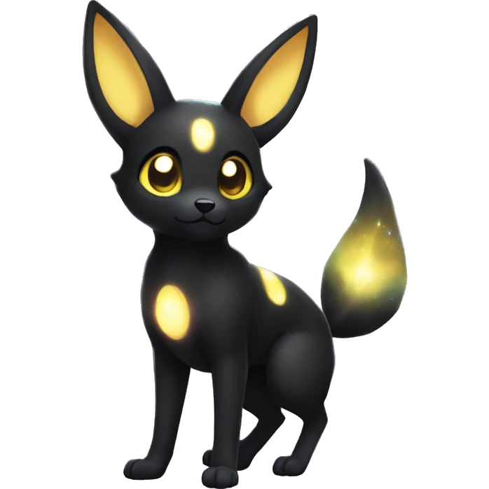 Shiny Sparkly Nebula Umbreon full body emoji