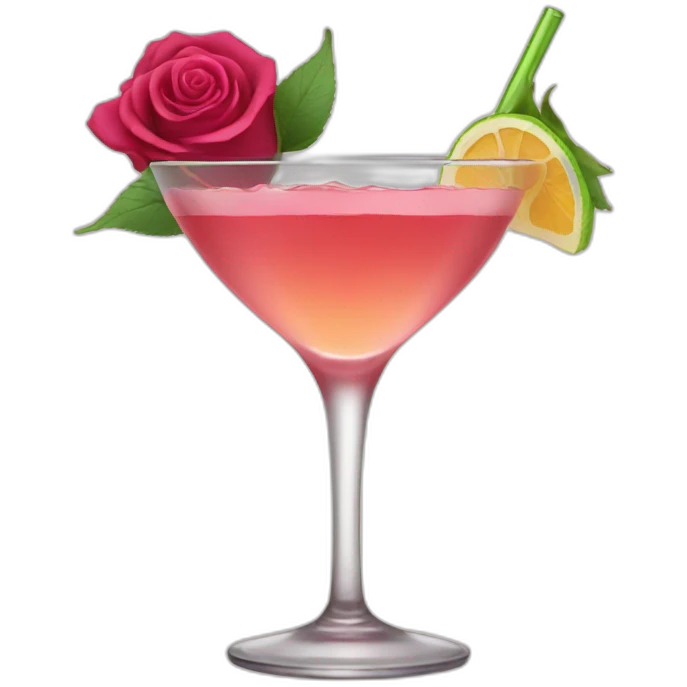 cocktail rose emoji