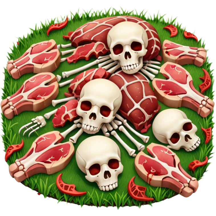 Мясные каркасы на трава emoji