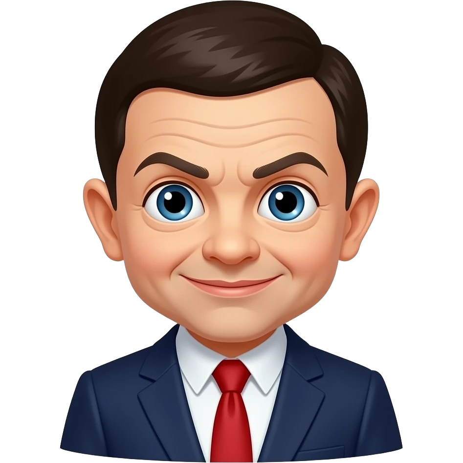 baby with mr bean face emoji