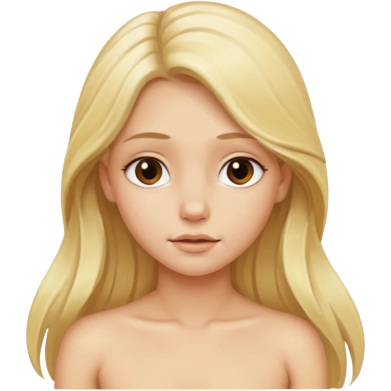 naked blonde girl long hair emoji