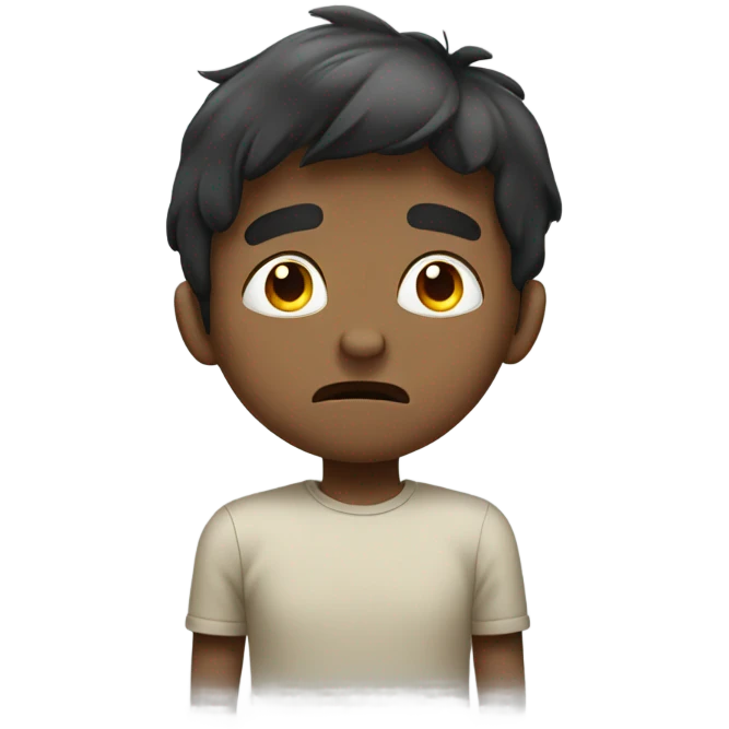 Annoyed boy faceplanting  emoji