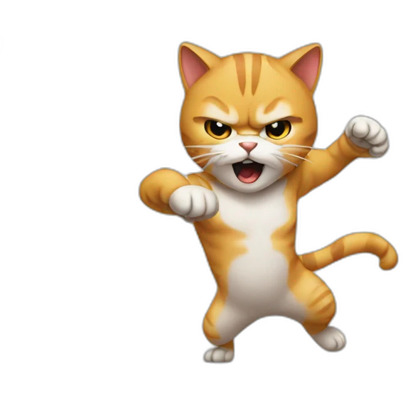 Fighting cat emoji