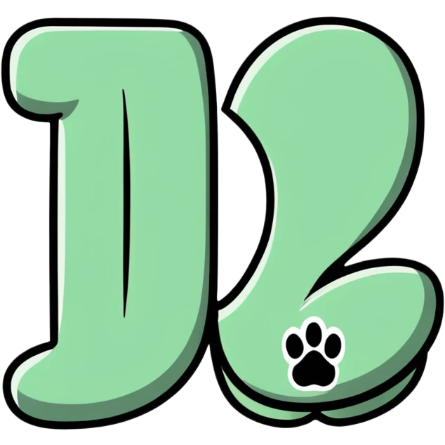 puppy paw print with number 12 inside and a border emoji