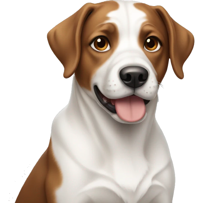 Dog white and brown emoji