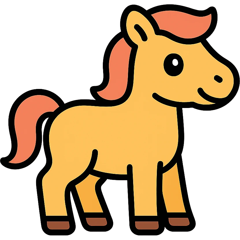 cute little pony emoji