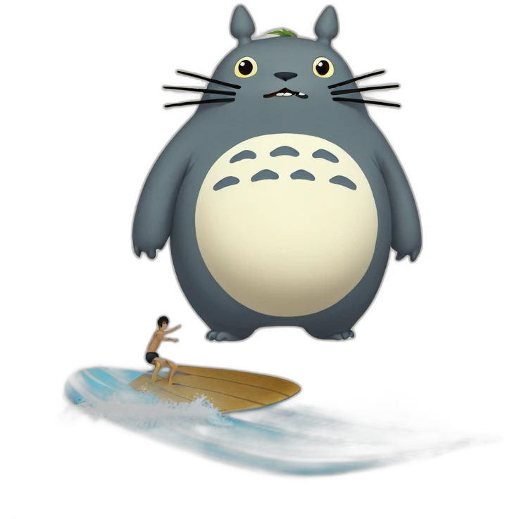 Totoro surf emoji