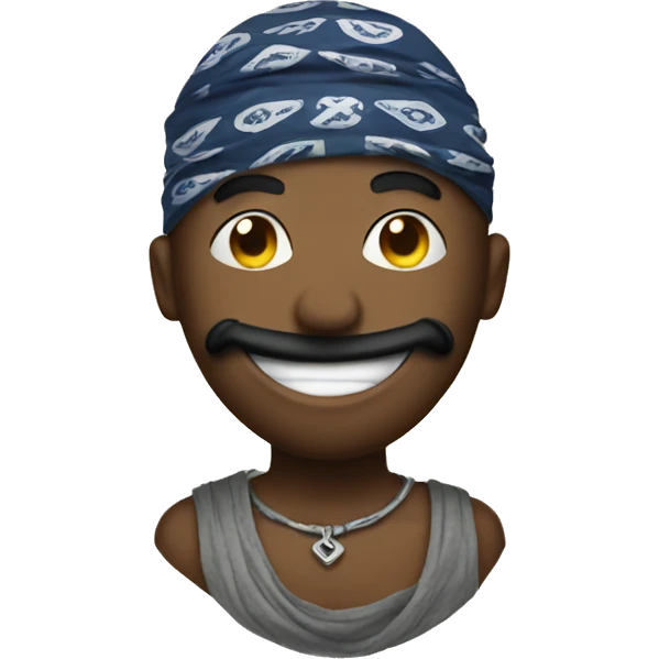 Emoji with bandana smiley I'm broke emoji