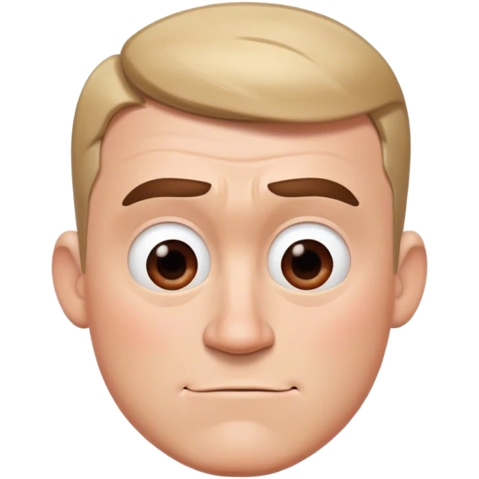 Realistic Mr incredible head without suit or eye mask (he doesn’t need/ there’s no point of the eye mask because of the following)with haircut but his nose covers his entire face emoji