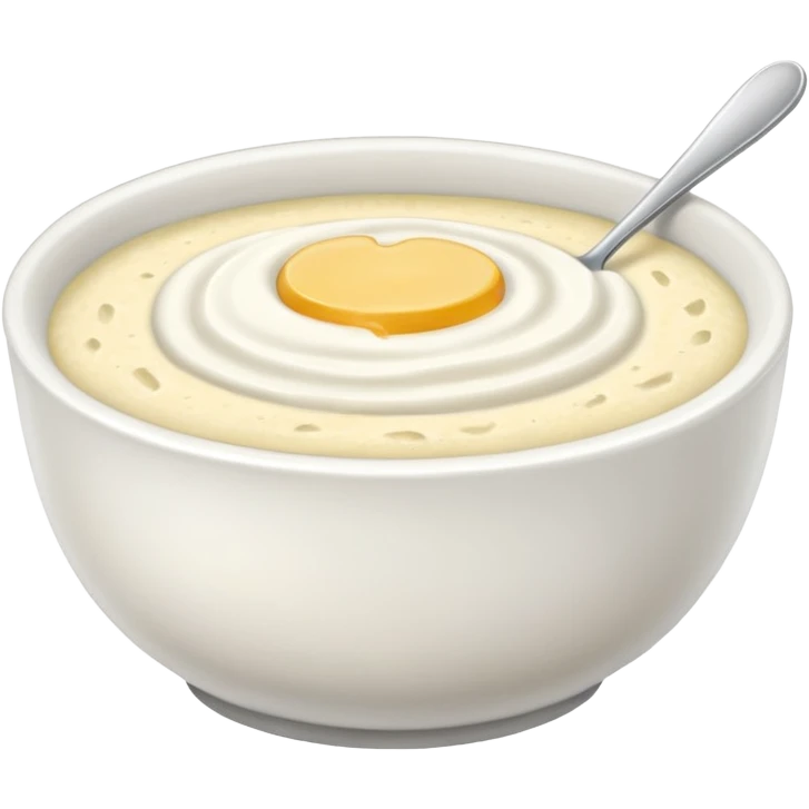 a bowl of grits, simple, clear emoji