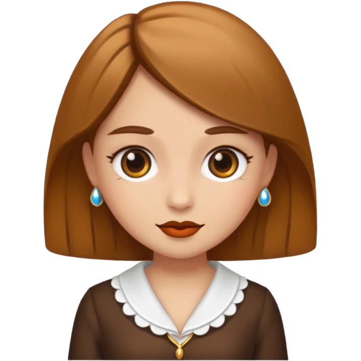 very fancy girl brown emoji