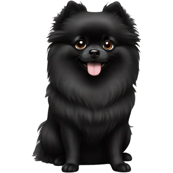 Black Pomeranian  emoji