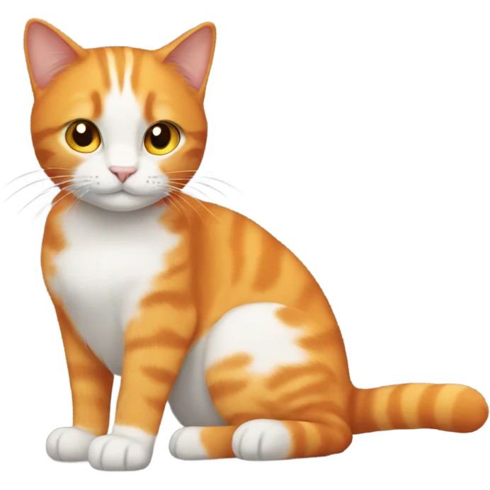 Orange cat with white feet emoji