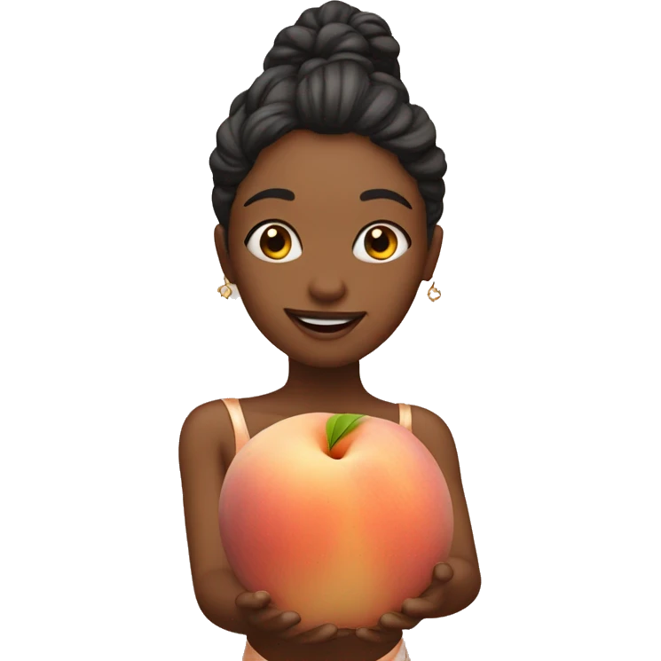 dancer with peach  emoji