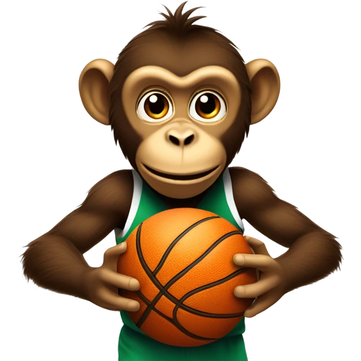 Monkey with basketball  emoji