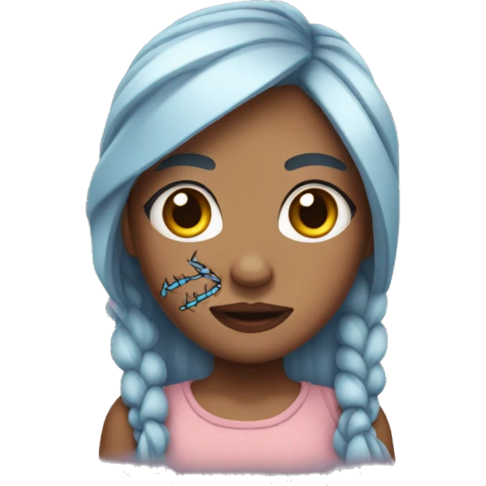 Girl with stitches emoji