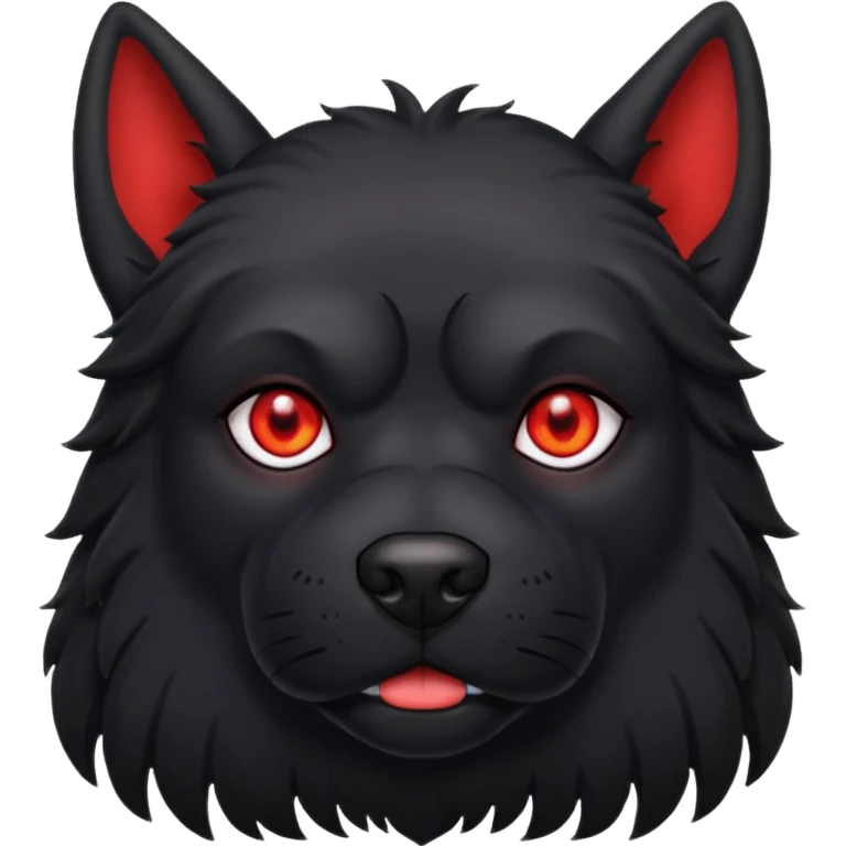 red eyed black dog  emoji