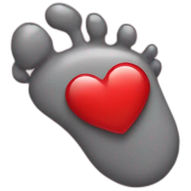 coeur avec les pieds emoji