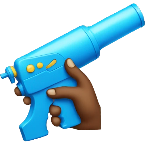 Holding water gun emoji