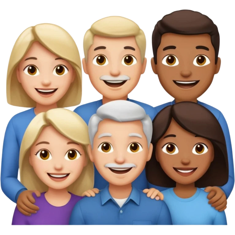 a group of 4 people all of SAME AGE GROUp two men n two women emoji