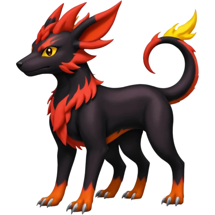 
Canine-Houndoom-Salandit-Noibat-Flareon-Fakémon-Digimon-fusion (full body) emoji
