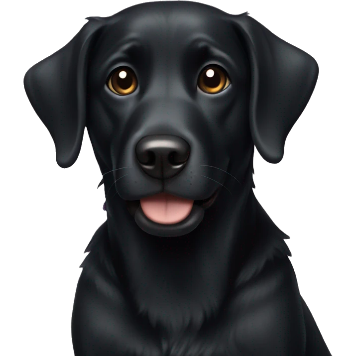 Sweet black dog emoji