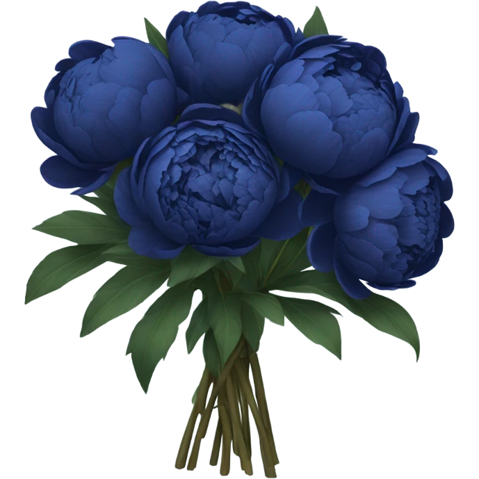 dark blue peony bouquet emoji