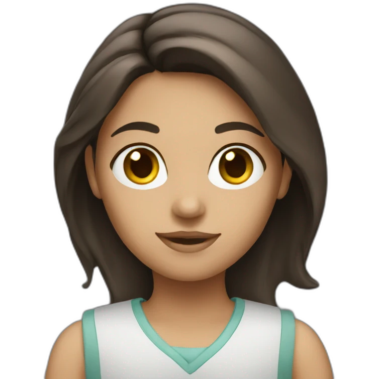 brunette girl working emoji