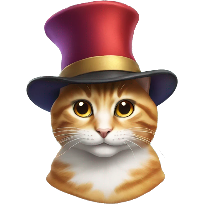 Magic cat with hat emoji