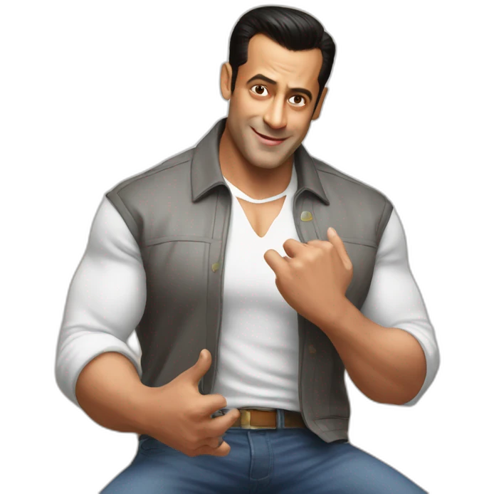 Salman khan in welcoming pose emoji