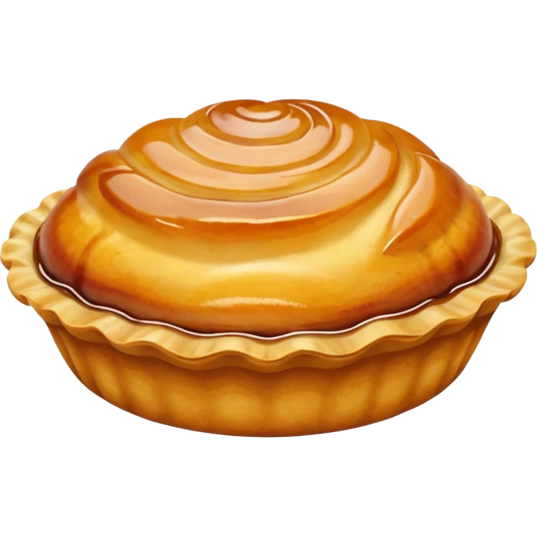 Half-clam shaped baked desert emoji