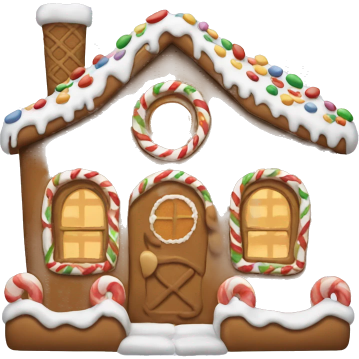Gingerbread house emoji