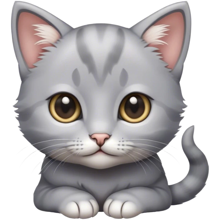 cute gray kitten emoji