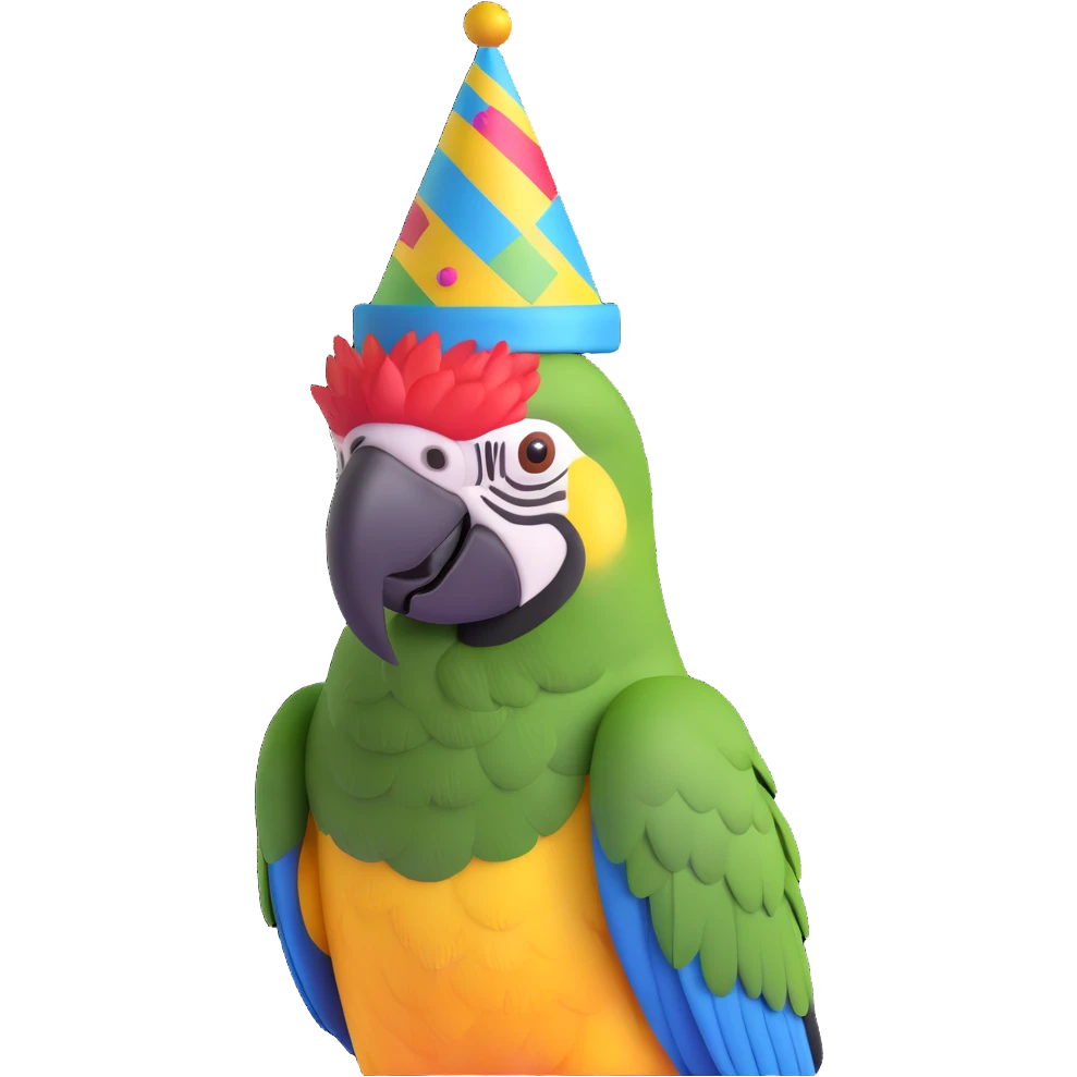 festive party parrot emoji