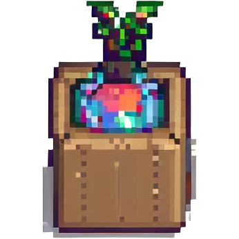Minecraft style give box, pixel art, no text emoji