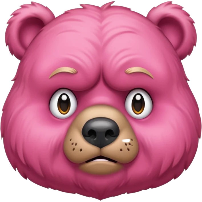Osito gruñosito rosado emoji