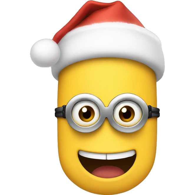 Christmas minion smile emoji
