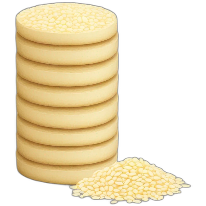 Dry rice cake stack emoji